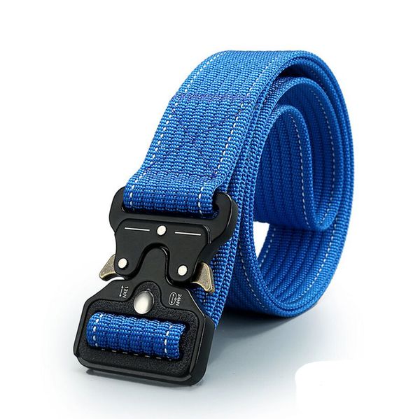 

owlwin waist belt with metal buckle adjustable heavy duty training carry waist belt tactical nylon buckle, Black;brown