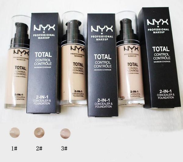 

Dropshipping NYX TOTAL PROFESSIONAL Concealer Makeup 2 in 1 Soft Instant Retouch Primer Matte Longwear Foundation 3 color Cosmetics a921
