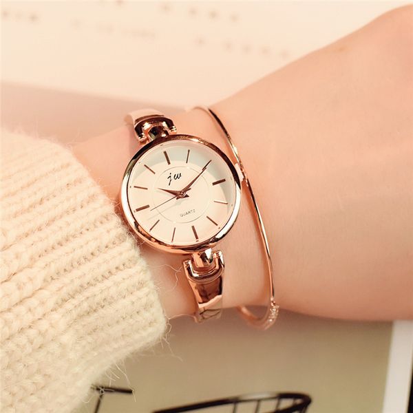 

simple silver women bracelet watches with stainless steel thin strap female clock ladies quartz wristwatches gift reloj mujer-21, Slivery;brown