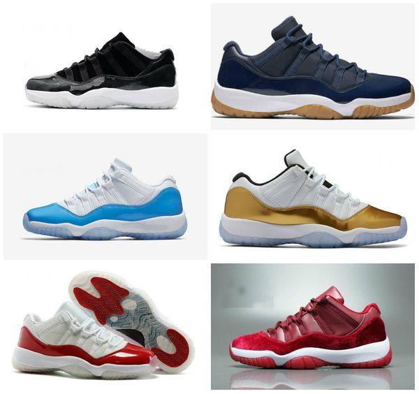

basketball shoes retr 11 low white red navy gum bred georgetown space jam citrus gs sneakers women men 11s athletic xi