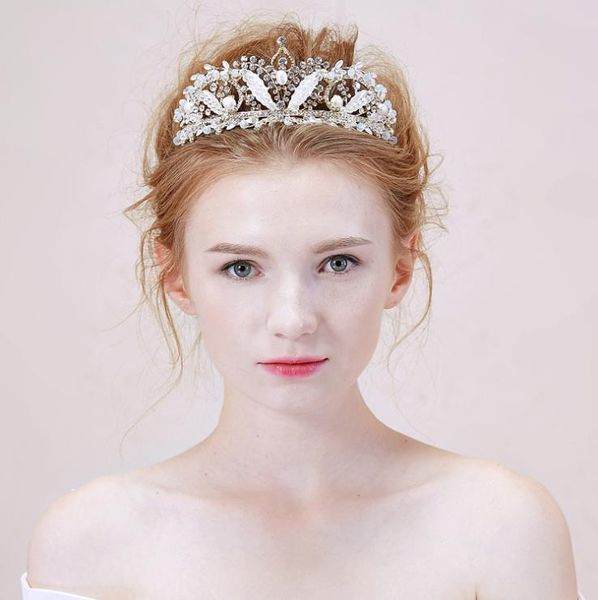 

bridal hand crown alloy diamond drill jewelry brides crown wedding bridal headwear, Silver