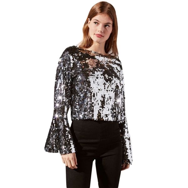 blusas plateadas