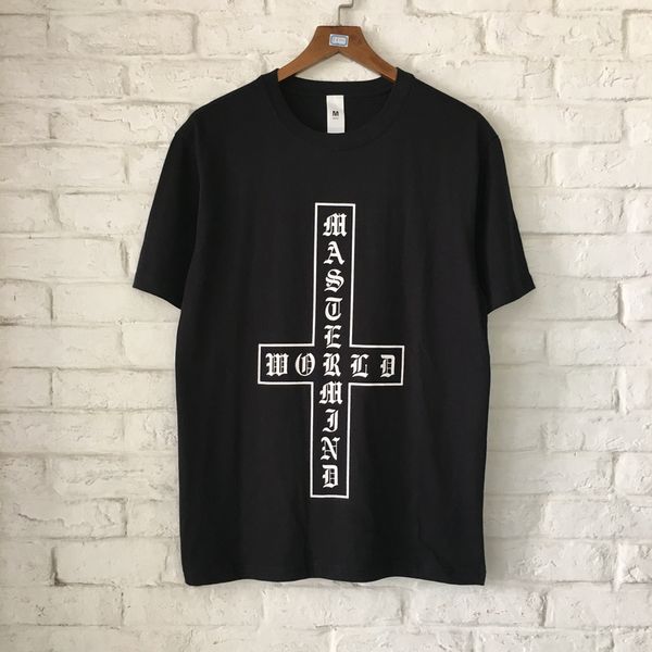 

2018 summer men short sleeve t shirt mastermind japan mmj cross printed t shirts hip hop street wear tees, White;black