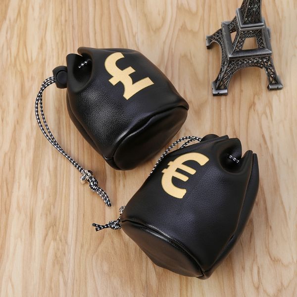 

thinkthendo small drawstring bag dollar gbp eur bags jewelry pouch purse coin case gift new, Red;black