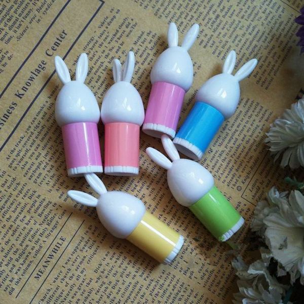 

Mini cute rabbit cartoon lip tick tube makeup tool homemade empty lip balm tube refillable bottle fa t hipping f171