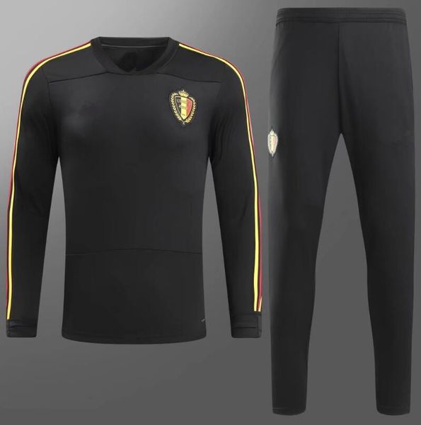 

2018 Belgium adult Soccer jacket training suit 18 E.HAZARD WITSEL R.LUKAKU soccer jerseys chandal football tracksuit set