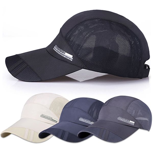

fashion men's summer running sport baseball visor hat mesh peaked cap, Blue;gray