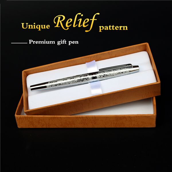 

noble fountain pen good qualit silver match retro business meeting luxurious ink pens gift for friends and colleagues ship