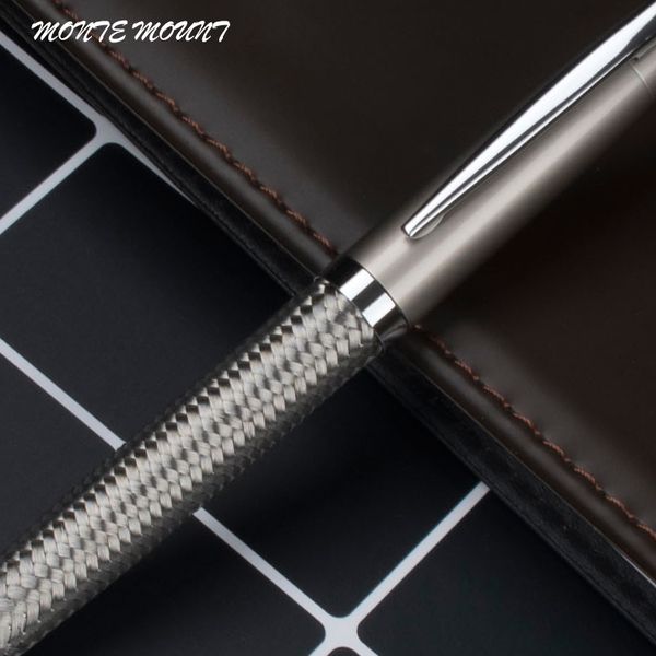 

classic monte mount luxury black ballpen brand cruise collection platinum line braid ballpoint pen silver clip 163 ball point p, Blue;orange