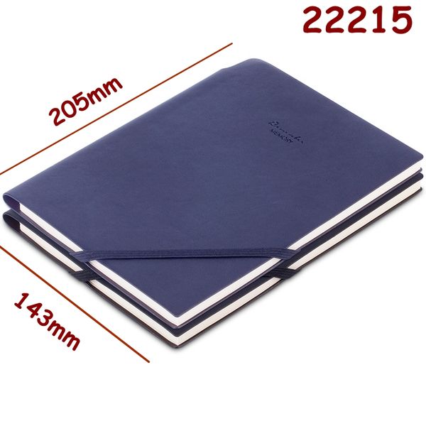 

50pcs/lot deli 22215 pu face notcustomize logo y a5 205x143mm 96 sheets notpen clip design blue black, Purple;pink