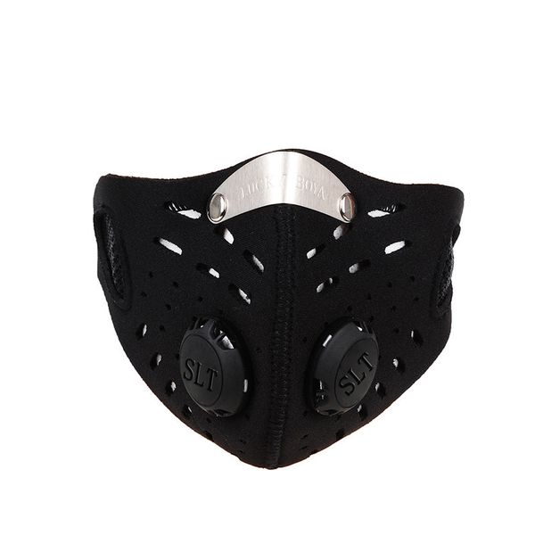 

outdoor sports cycling activated carbon filtration breathable face protect mask riding climbing dust-proof anti-sand veil, Black