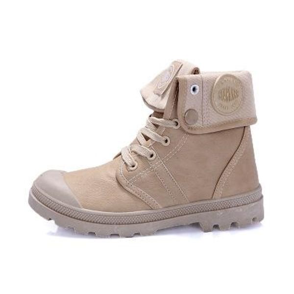 

SZSGCN615-Comfortable Palladium Style Shoes For Women Men PU Leather Lace Up Flats Heels Waterproof Black Military Ankle Martin Brand Boots