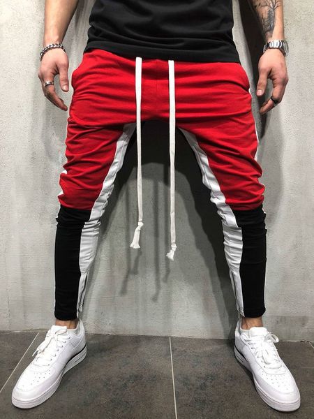 

jogger pants zippers on pants legs mens 2018 new sports gym workout streetwear hip hop track trousers long slacks sweatpants, Black