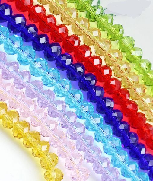 

4 мм 6 мм 8 мм 10 мм разноцветные счеты хрустальное стекло свободные бусины граненые