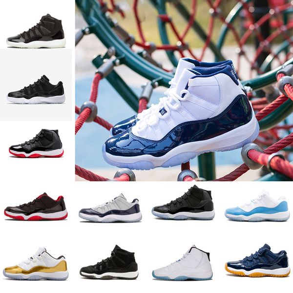 

mens brand basketball shoes 11s midnight navy xi win like 96 82 concord 23 shoes number 45 legend blue women kids sports shoes, White;red