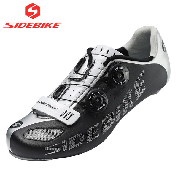 

2019 sidebike road cycling shoes carbon road bike men sneakers racing professional athletic bicycle shoes self-lock, Black