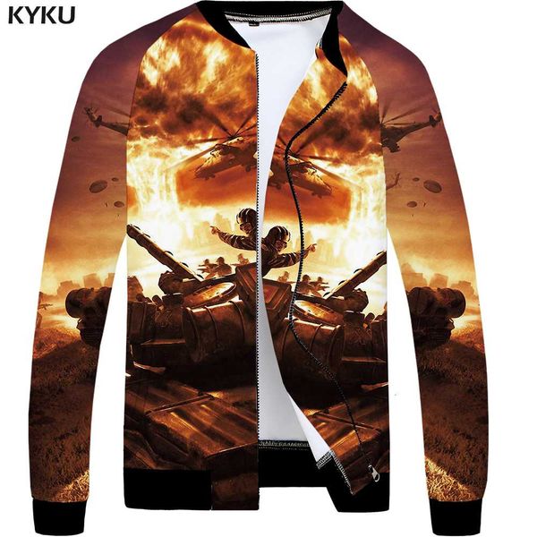 

kyku brand statue of liberty jacket men flame jackets anime clothes usa 3d print coat character mens clothing jacket ne, Black;brown