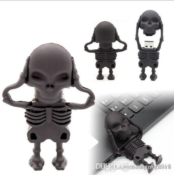 

new brand usb flash drive humen skeleton pen drive cartoon u disk new design memory sticks 16gb pendrive 8gb cool flash card u46