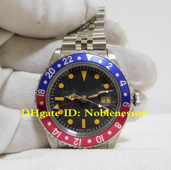 

2 color luxury watch men maker 40mm black vintage gmt 1675 pep i apphire gla a ia 2813 movemen automatic men watche
