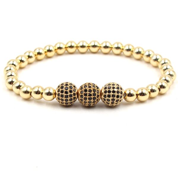 

cz zircon pave copper ball rope braided gold cz zircon bracelet, Golden;silver