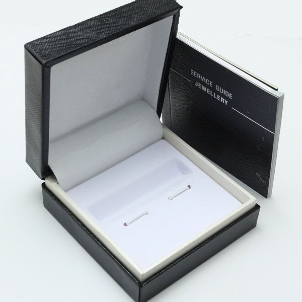 

Luxury Unique Design High Quality MB Black cufflinks Box with Service Guide Book Classic Style as gift