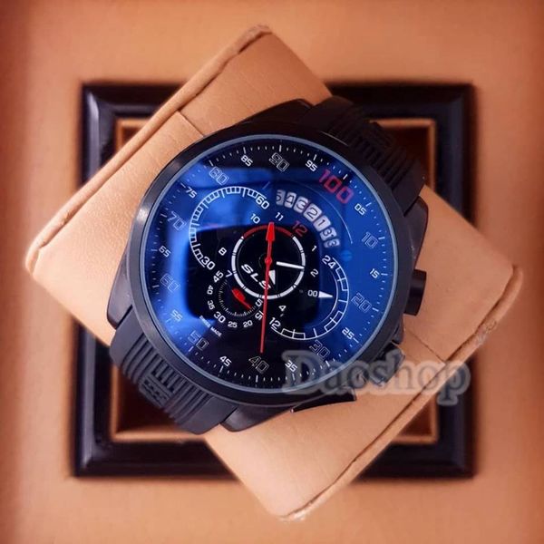 

all function work men sport watches luxury chronograph rubber band quartz watch fashion carrera brands calibre100 benz sls male watches dz, Slivery;brown
