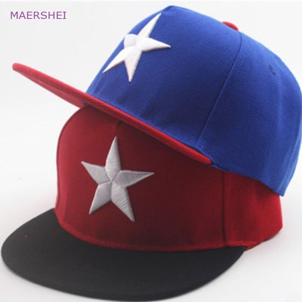 

maershei 2018 children's big five baseball hat kids caps boy outdoor street dance cap, Blue;gray