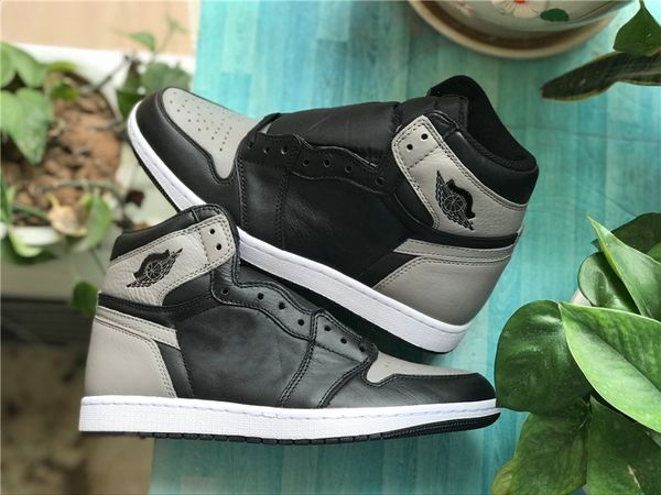 

2018 release authentic 1 high og shadow 1s blue white black men basketball shoes sports sneakers with box 555088-403