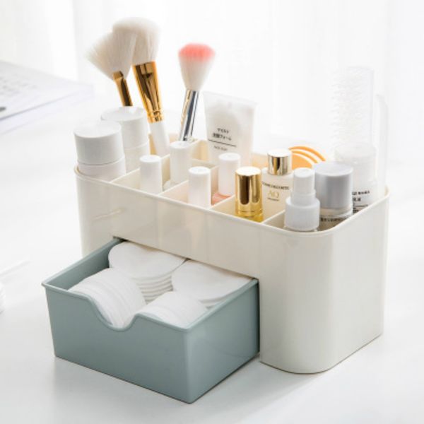 

pp plastic cosmetic storage box multifunction deskstorage boxes drawer makeup organizers stationery organizer 1pc