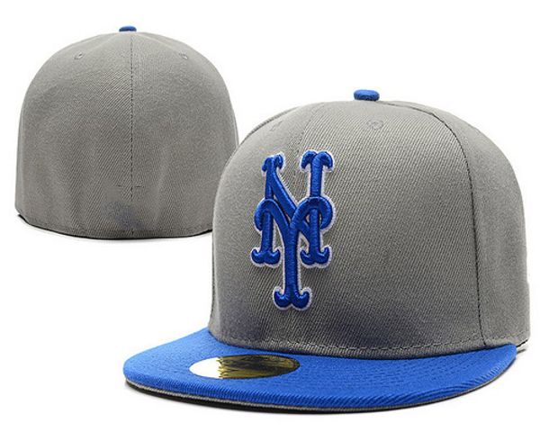 

2019 new retro fitted hats baseball caps flat brim hats fits size ball caps mets team chapeu bone de beisebol, Blue;gray