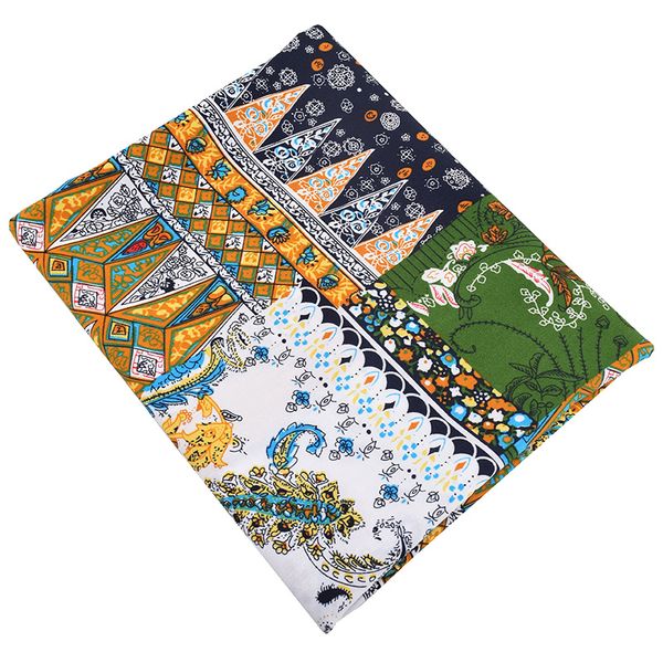 

motiro,half meter,village floral series,printed stretch poplin plain cotton fabric for diy quilt sewing dress shirt skirt cloth, Black;white