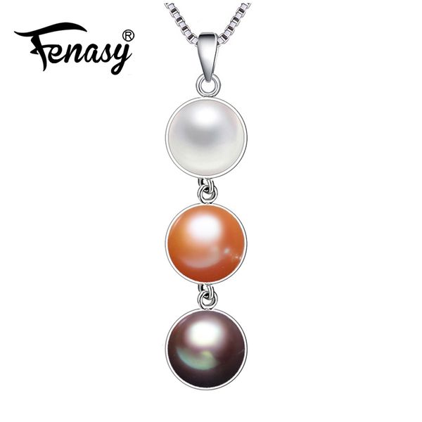 

fenasy 2016 fashionpearl necklaces for women wedding 3 color geometry statement necklace,freshwater natural pearls gift, Silver