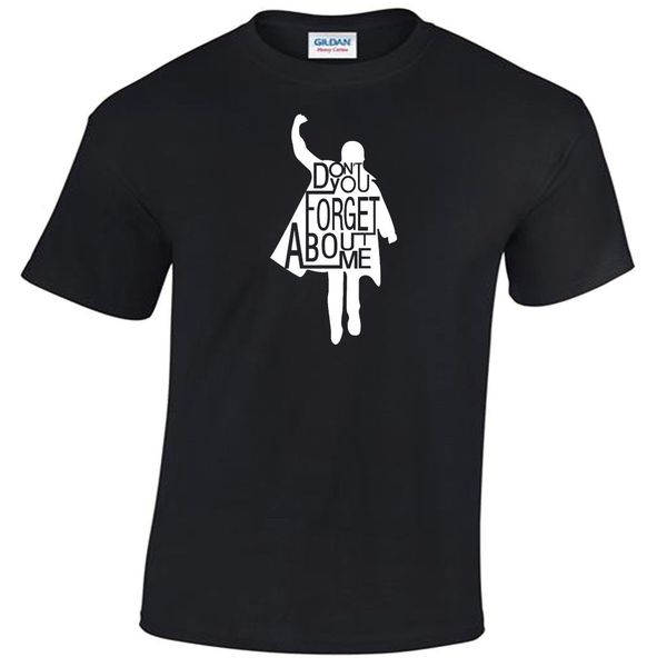 

the breakfast club simple minds don't you forget about me 80s movie t shirt, White;black