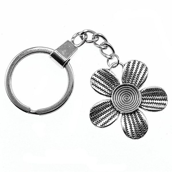 

6 шт. брелок женщины брелки мода брелки для мужчин цветок 35x34mm, Slivery;golden