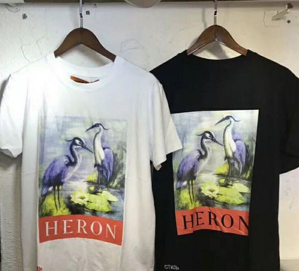 

HERON Oversize 3D Crane Print Loose Men Women Short-Sleeved T-shirt Summer High-Quality Fashion Tee