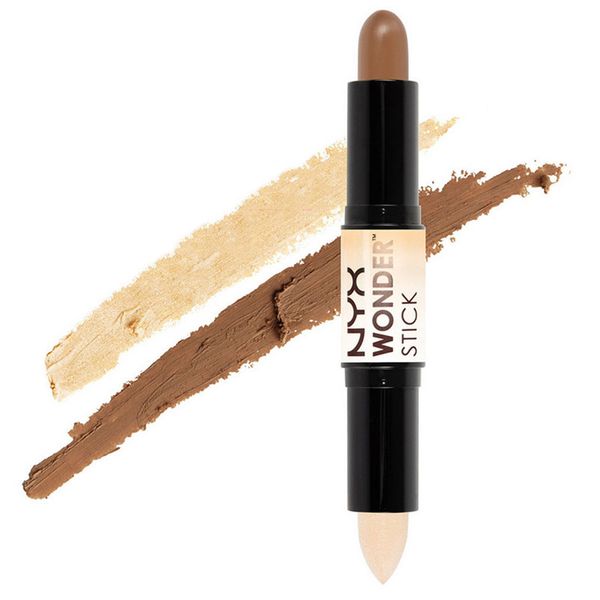 

2018 nyx concealer highlighter contour stick foundation face makeup double-ended contour stick 4 colors light/medium/deep/universal