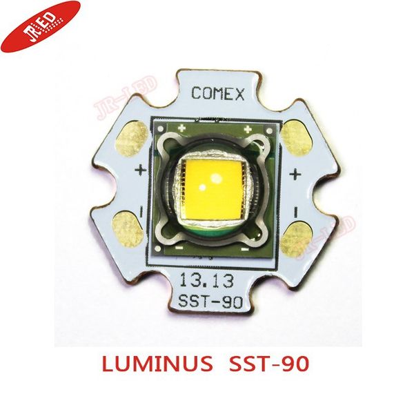 

1pcs luminus sst-90 30w led emitter 2250lm white 6500k blue 460nm warm white 3000k module pcb 20mm copper for diy tor