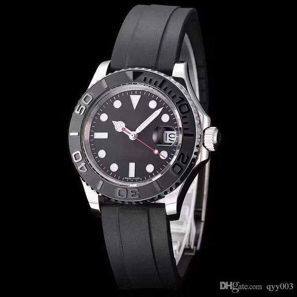 

Aaa2018 rubber luxury brand watch yacht aa ma ter 40mm automatic movement mechanical men tainle teel watche wri twatch