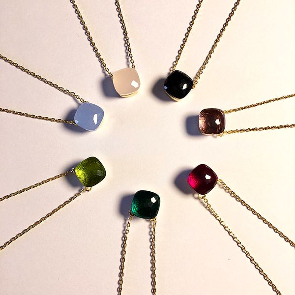 

BL цвета натуральный Кристалл ожерелье Париж дизайн латунь материал позолоченный