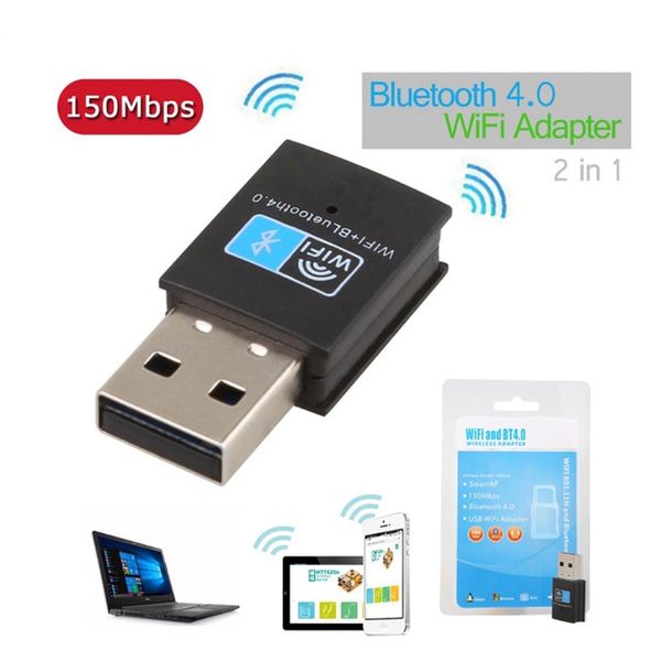 

Мини Bluetooth 4.0 USB адаптер добавить 2.4 G WiFi 150Mbps беспроводная 802.11 n/g/b сетевая карта для