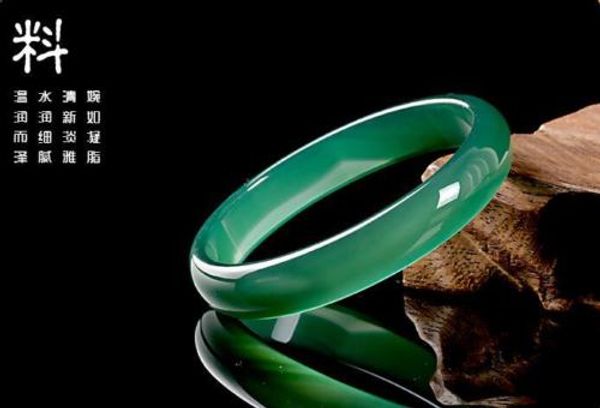 

koraba fine jewelry 100% natural green high-quality goods chalcedony agate jade bracelet ing, Golden;silver