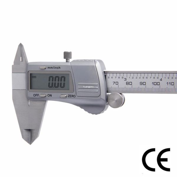 Freeshipping 0-150mm Paquímetro Digital Eletrônico Instrumentos De Medição De Aço Inoxidável mm / polegada Vernier Caliper Measure Tools