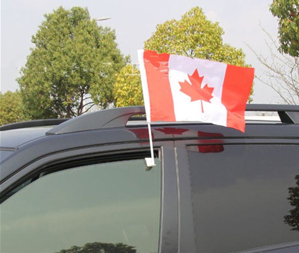 

100pcs 30*45cm banner flags world cup football soccer 32 national team car flag polyester car window clip advertising flag waving flags