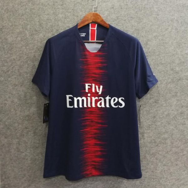 

18/19 psg soccer jersey player version slim fit custom name number mbappe 7 cavani 9 football shirts quality, Black;yellow