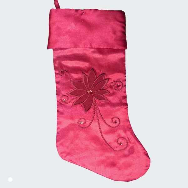 

45cm/17.7 inch silk cloth large christmas stocking kid xmas stocking children gift bag
