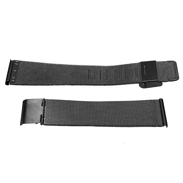 

18mm 20mm 22mm black watchbands stainless steel mesh bracelet soft watch strap replacement watch wrist band, Black;brown