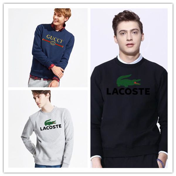 

2018 italian men's fashion casual letter hole sweater autumn and winter to do the old casual sweater sweater men's long sleeves, White;black