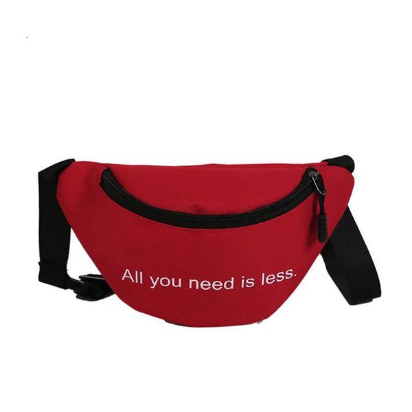 

2018 simple women bum pack letter lady waist bag harajuku wind mobile phone bag canvas print fart heuptas fanny pack 4 colour
