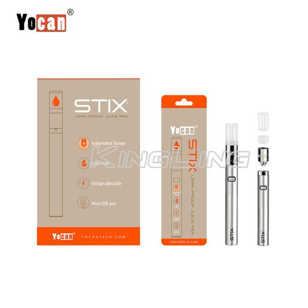 

yocan authentic 100% 0.6ml starter battery e-cigarette built-in kit with stix tank starter leak-proof design kit & 320mah ricgu