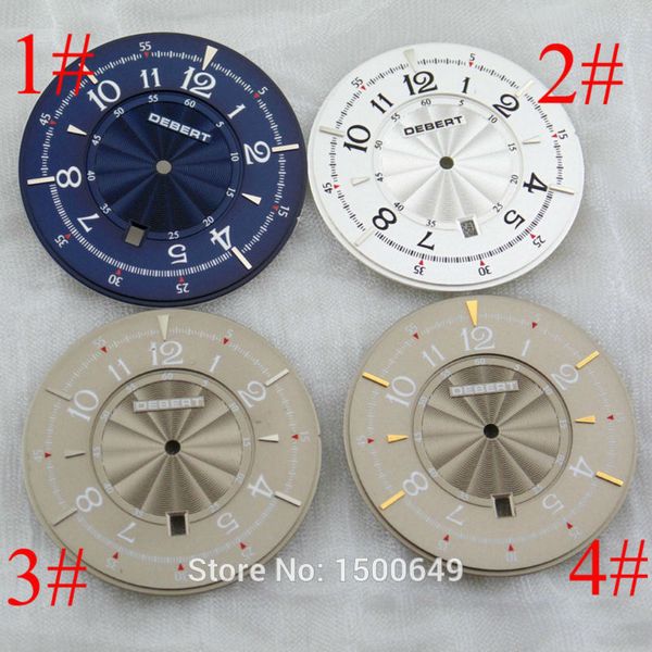 

debert 38mm blue/white/grizzle watch dial fit miyota 8205/8215,mingzhu dg2813/3804 automatic movement, Slivery;brown